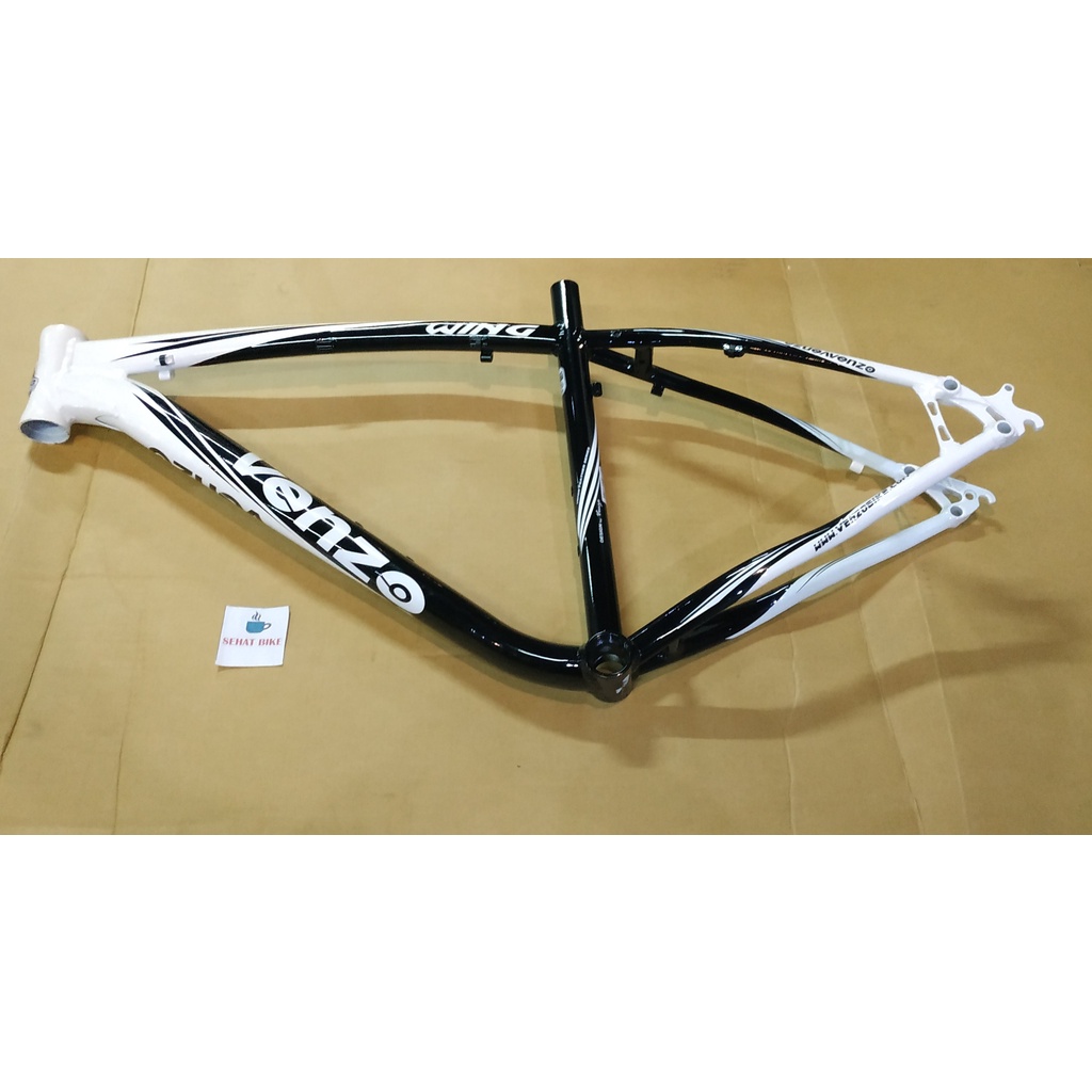 Frame Batang Sepeda Mtb Venzo Wing White Black 26" Original