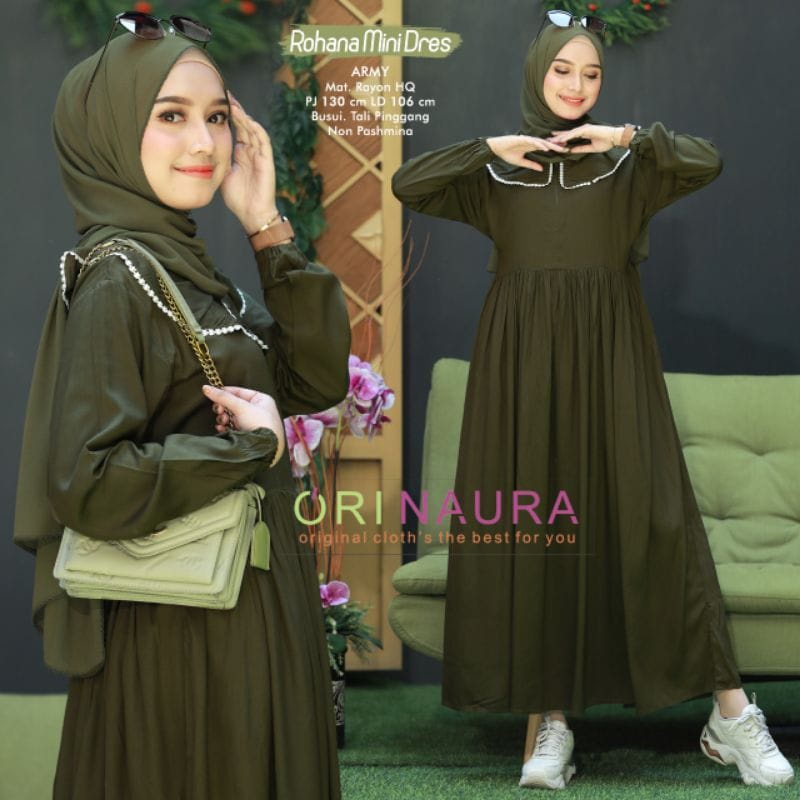 Baju Gamis Wanita Rohana Mini Dres By Celana Kulot Store