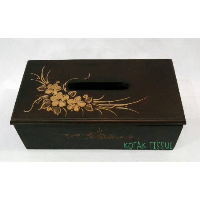 Kotak tissue kayu jati