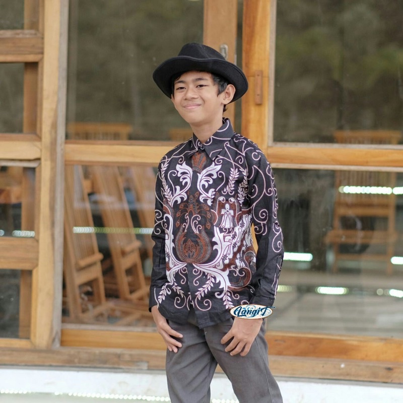 (BISA COD) KEMEJA BATIK ANAK LAKI-LAKI | baju batik anak laki-laki lengan panjang bisa buat seragam sekolah hari batik Batik Anak Cowok Kemeja anak Baju Anak Usia 5-12tahun