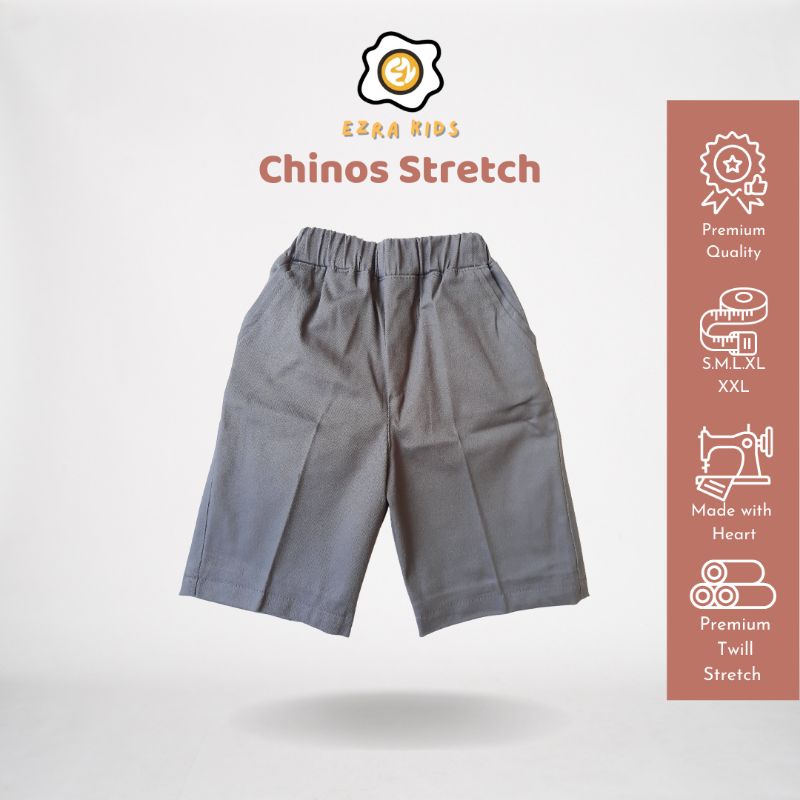 Ezra Kids Celana Pendek Anak Laki Laki dan Perempuan Chinos Stretch 1- 9 tahun