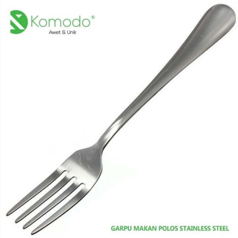 GARPU MAKAN TEBAL STAINLESS KOMODO MOTIF POLOS 6PC