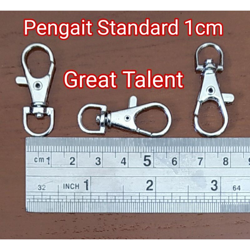 

Pengait Cantolan 1cm Standard Eceran - Cantelan Tali ID Card - Kew Kew Kait Pita Lanyard - 1 pcs