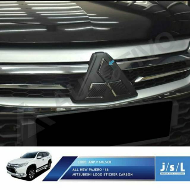 Stiker logo all new Pajero sport  depan dan belakang tahan air jsl