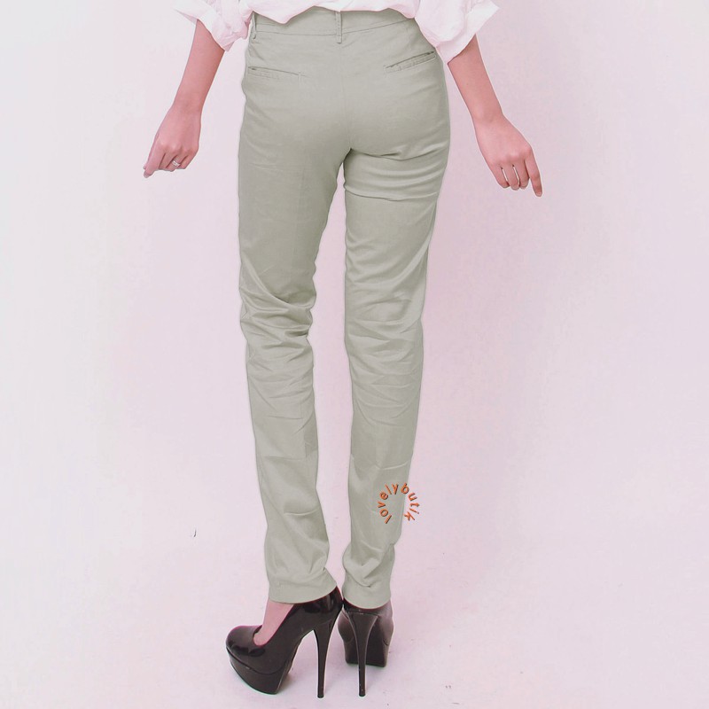 Lovely Office Celana  Chino Wanita/Celana Kerja Wanita - SILVER