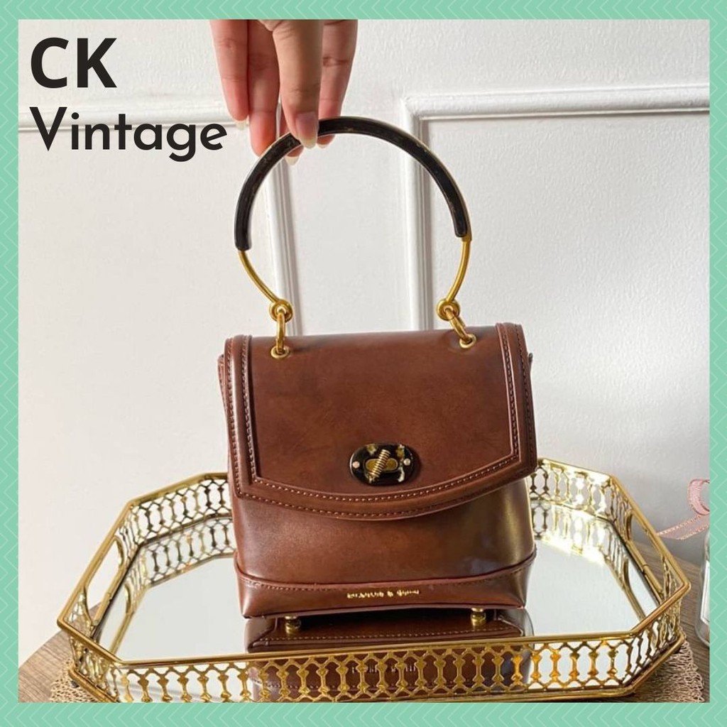 Tas CK Vintage 049 Top Handle Sling Bag Tali Rantai Fashion Wanita Cewek Kekinian Branded Import