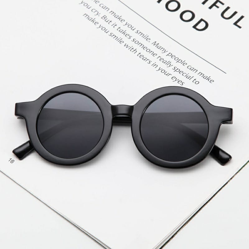 KACAMATA ANAK KOREA BULAT O korea import earth color soleram kids sunglasses-8