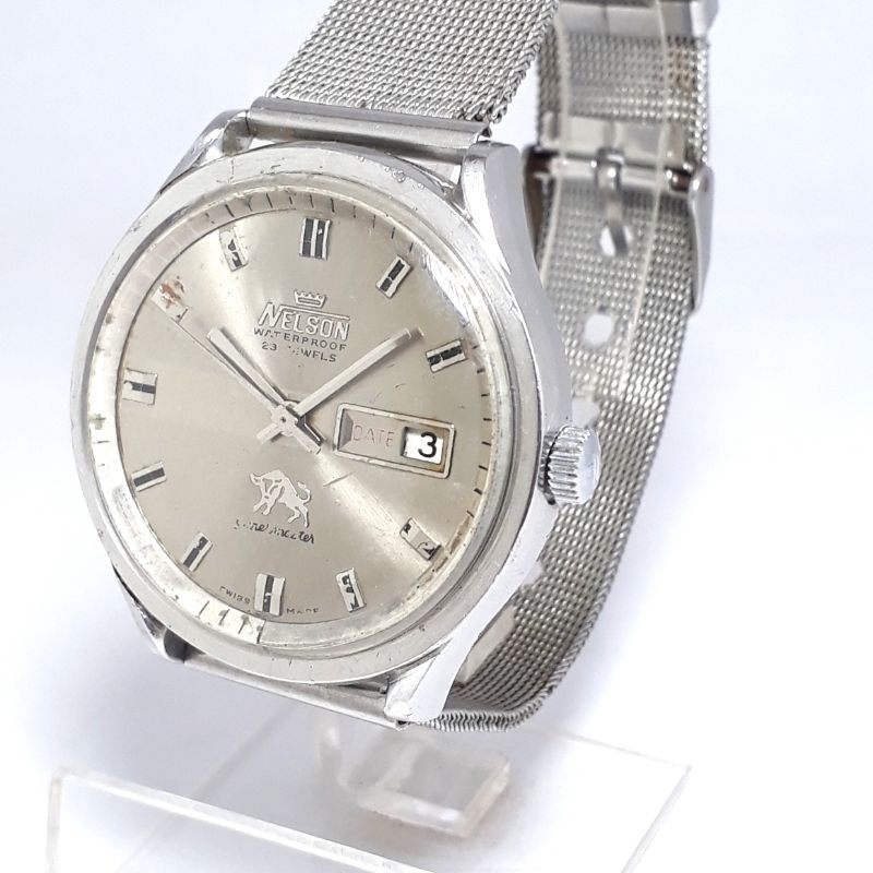 Jam Second NELSON. Datejust. Spice Lighter Series. Swiss Manual Winding. Warna Silver.