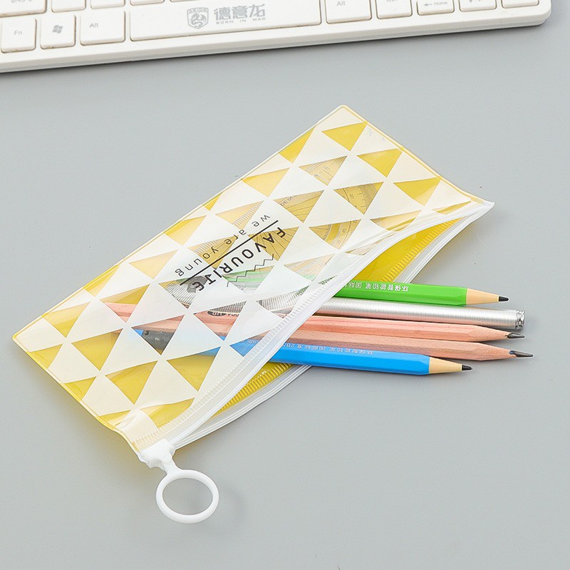 OVERFLOWS.ID Pencil Case Favourite Flat Pouch Tempat Pulpen Pensil Model Zip Murah Import Lucu