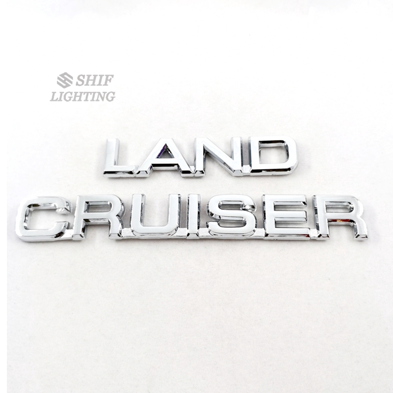 1Pc Stiker Emblem Logo LAND CRUISER Bahan ABS Krom Untuk Bagasi Mobil Toyota