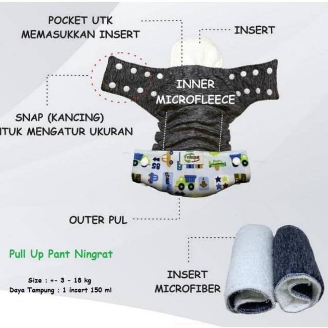 Ningrat pull up pant clodi