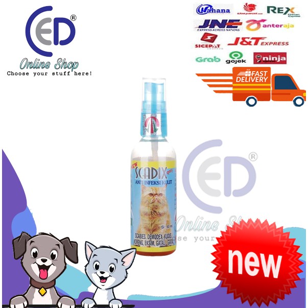 Scadix spray - obat scabies kucing &amp; obat jamur kucing