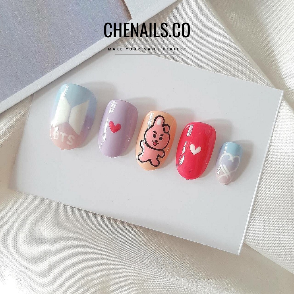 BTS Fake Nails Set / Kuku Palsu (Custom Press On Nails) Vol 1
