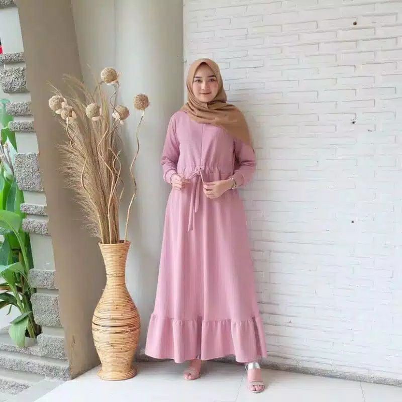 Baju Gamis Wanita Syar'i Muslim Remaja Sabinna Gamis Modis Wanita Lebaran 2021 Terbaru