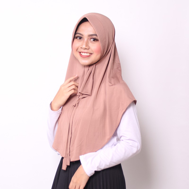 JILBAB MASKER / JILBAB INSTAN TERBARU ANRIA-Moka