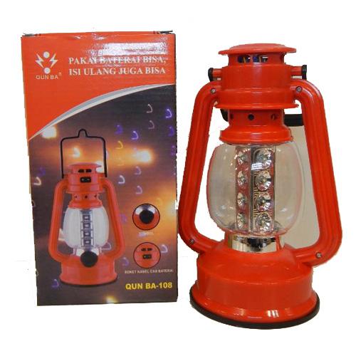 Lampu emergency LED 108 Lamp petromak bisa cas listrik charger dan pakai baterai