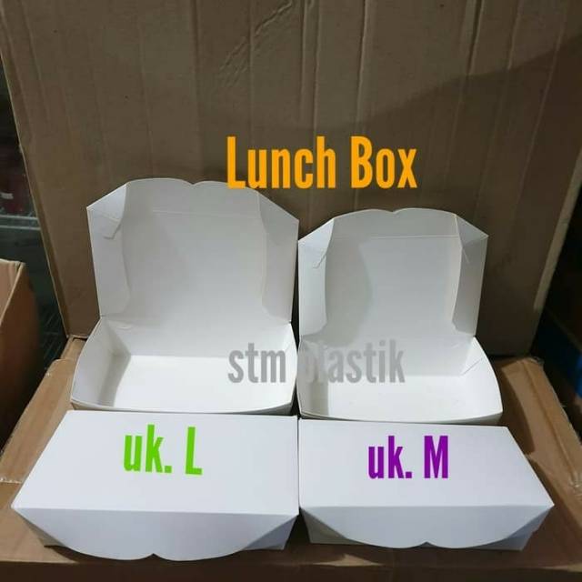

Paper lunch box ukuran M / kotak kertas ukuran M