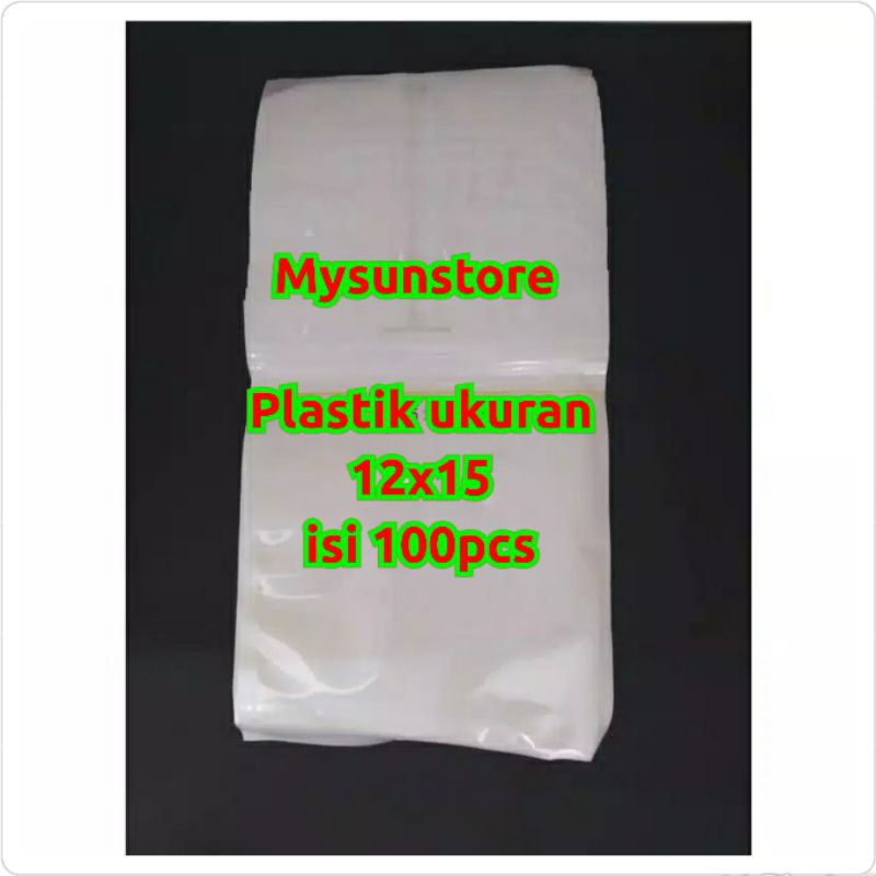 Plastik Klip 12x15 cm Aksesoris  Ziplock Zipper  Zip Lock 12 x 15 cm isi 100 pcs Mysunstore