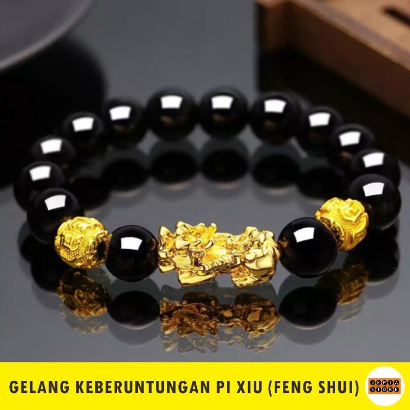 Gelang Keberuntungan Pi Xiu (Feng Shui) - Gelang Lucky Batu Onyx Pi Xiu
