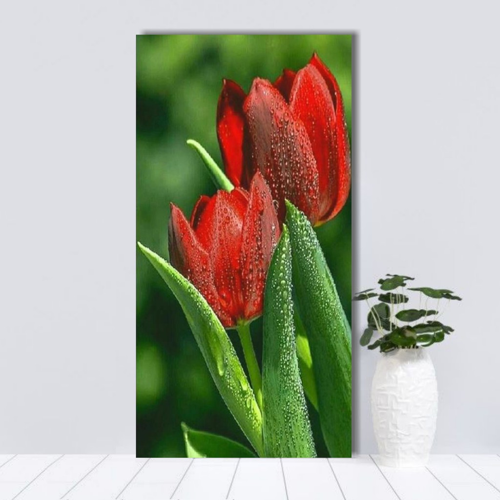 Hiasan Dinding Dekorasi Dinding Poster Bunga Tulip