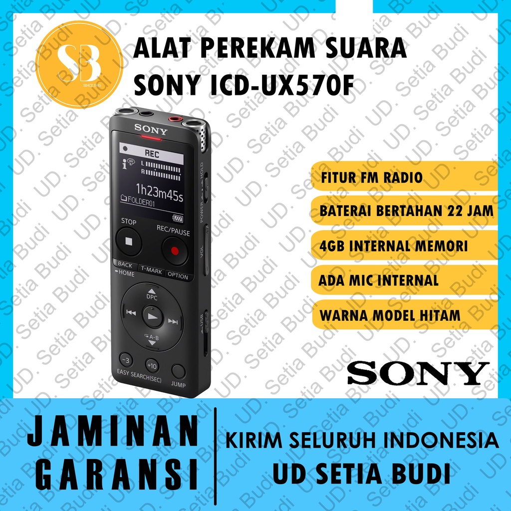 Alat Perekam Suara SONY ICD-UX570F UX 570F Voice Recorder