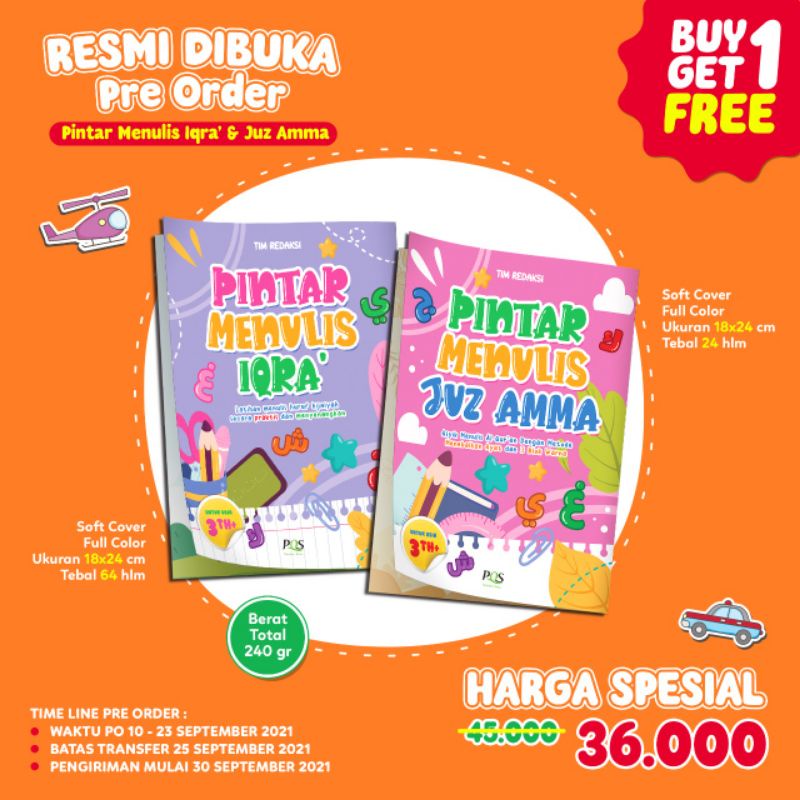 Buku Anak: Pintar Menulis Iqra - PQS
