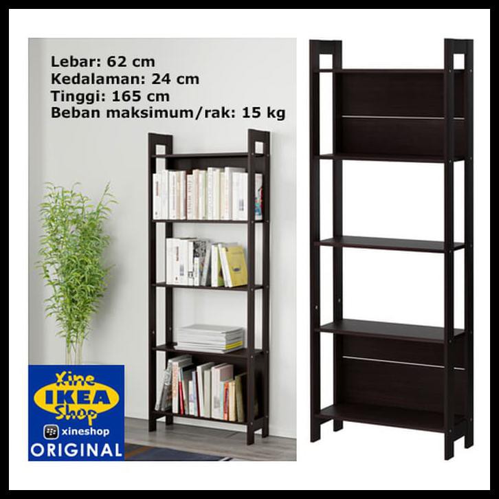  Ikea  Lerberg Unit Rak  2 Susun Abu Abu Tua Wikie Cloud 