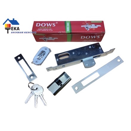 Body Kunci Pintu Dorong Sliding Swing Aluminium Brilon KC9123 Lockcase EAK