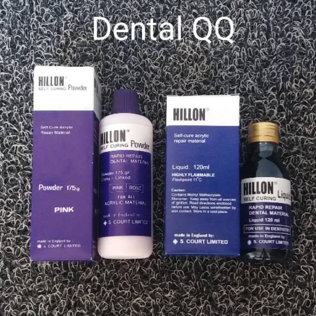 Paket Hillon Powder Self Curing 175gr bubuk serat + Hillon liquid Cair Self Curing 120ml minyak SC o