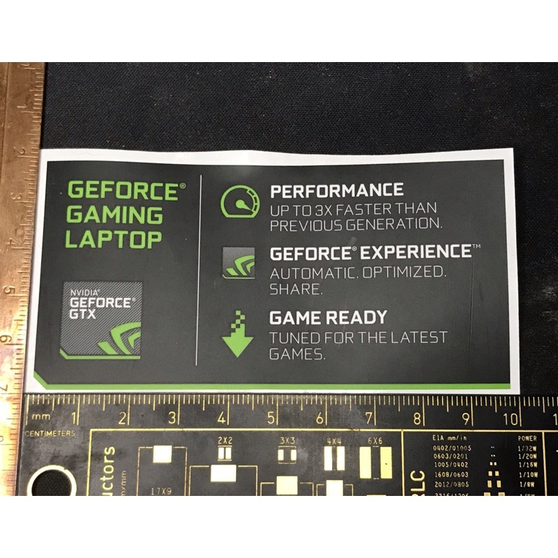 Sticker stiker nVidia GeForce Gaming Laptop ori