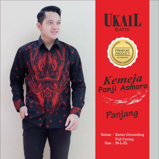 Kemeja Batik Lengan Panjang / Kemeja Batik Lengan Pendek  PANJI ASMORO Batik Lapis Furing Baju Batik