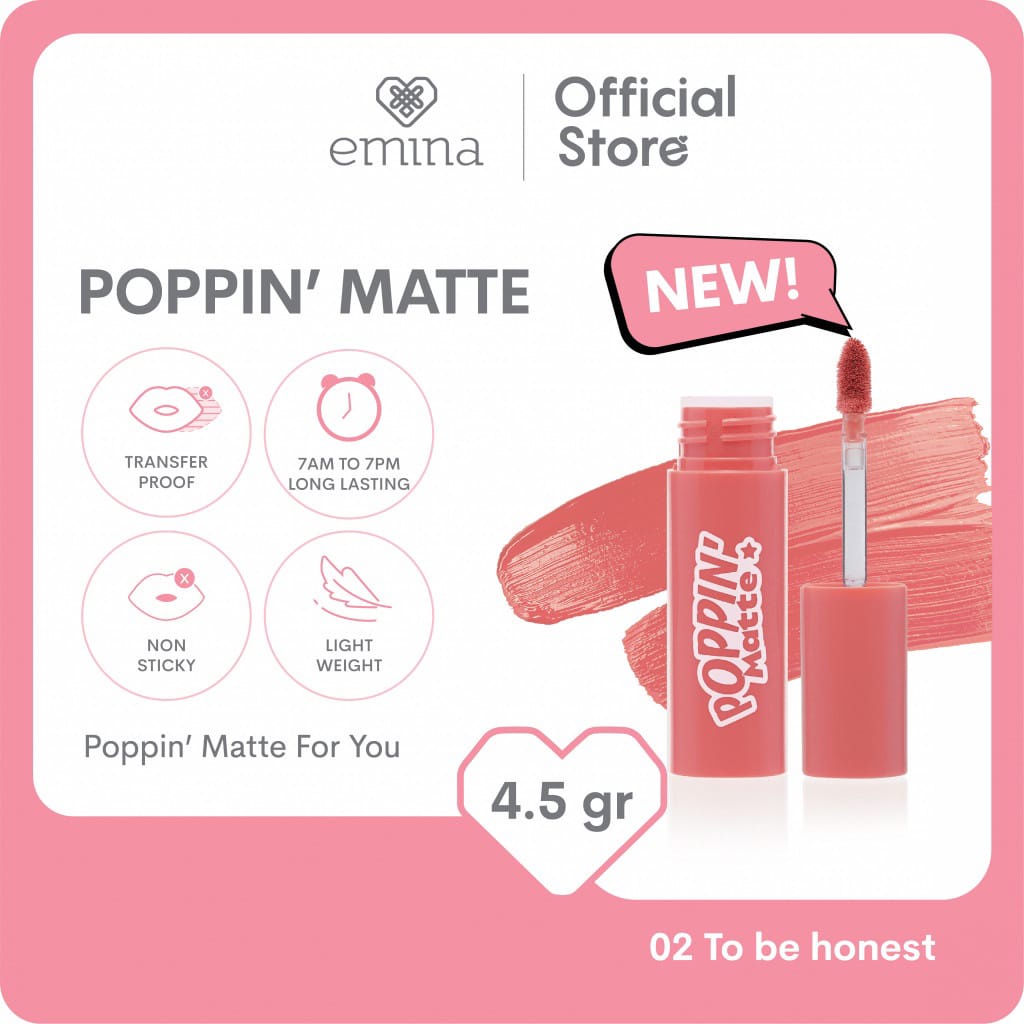 Emina Poppin Matte 4.5 g ~ ORIGINAL 100%