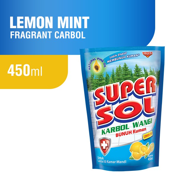 Supersol Carbol Lemon Pouch 450mL Shopee Indonesia
