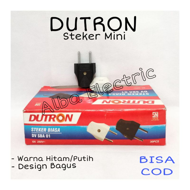 Steker Gepeng Mini DUTRON DV SBA 01 kepala colokan listrik