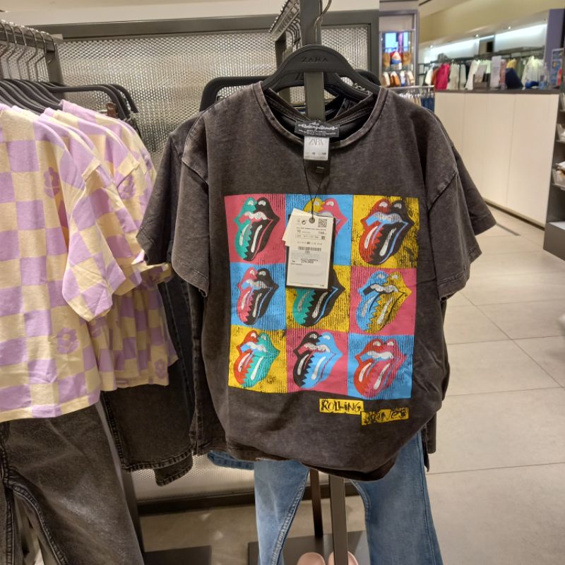 ZARA ORIGINAL ASLI Nirvana Rolling Stone Metallica Anime Manga Cartoon League of Legends Spongebob T