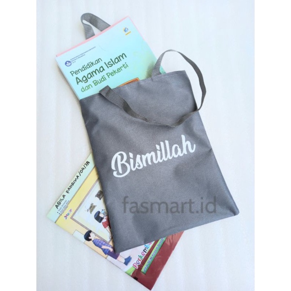 Totebag Pakai Resleting Totebag Bismillah