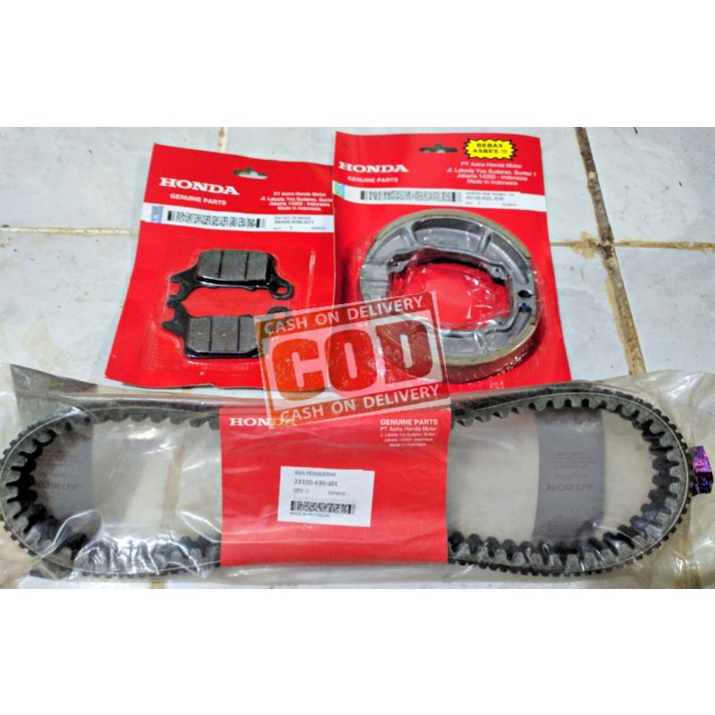 Kampas rem K59 depan belakang Vbelt Vanbel Honda vario 150/125 led New Sabuk penggerak ban penggerak
