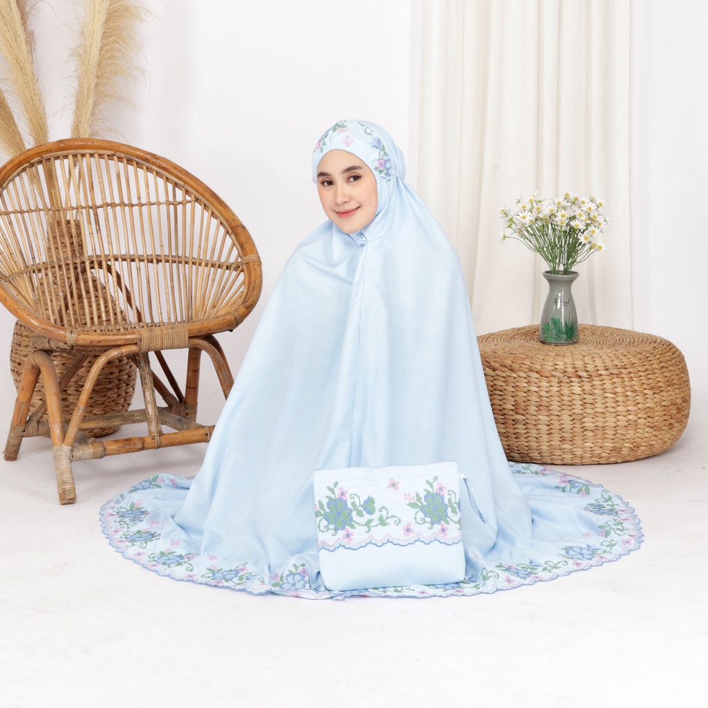 MUKENA DEWASA LEENA NEW RENDA BORDIR PREMIUM