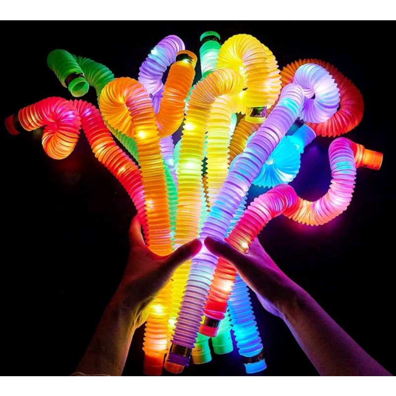 Harga 1 paket Pop Tube Led Pop stick light Pop Light Medan Mainan Lampu Pipa Stik Selang warna warni isi 12pc