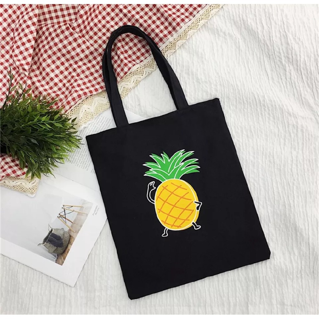 Tas Selempang slempang Resleting Wanita Pineapple Tas Tote Bag Modis