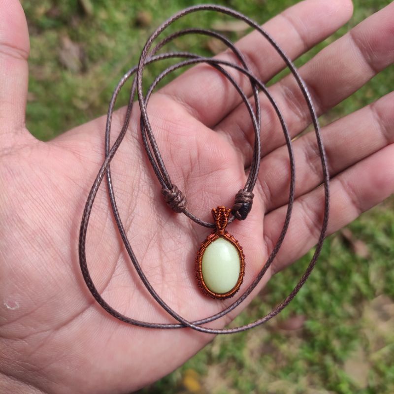 KALUNG TEMBAGA BATU AKIK FOSFOR / WIREWRAP FOSFOR (N)