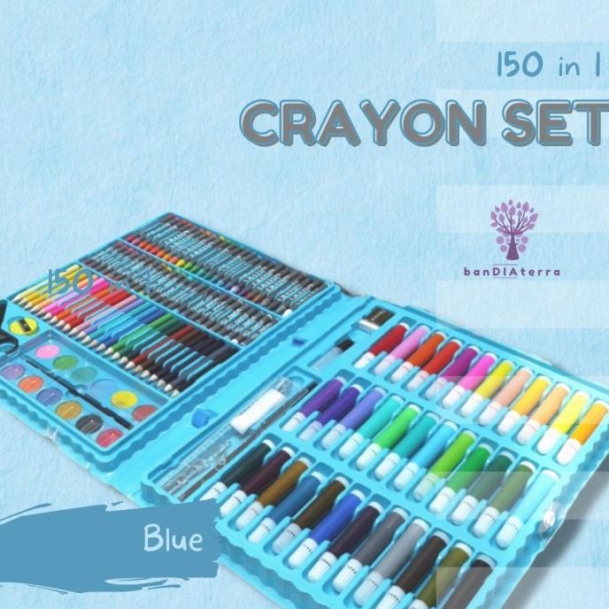 

Bandiaterra 150 IN 1 ART SET/Alat Gambar & Lukis / Crayon Spidol Set