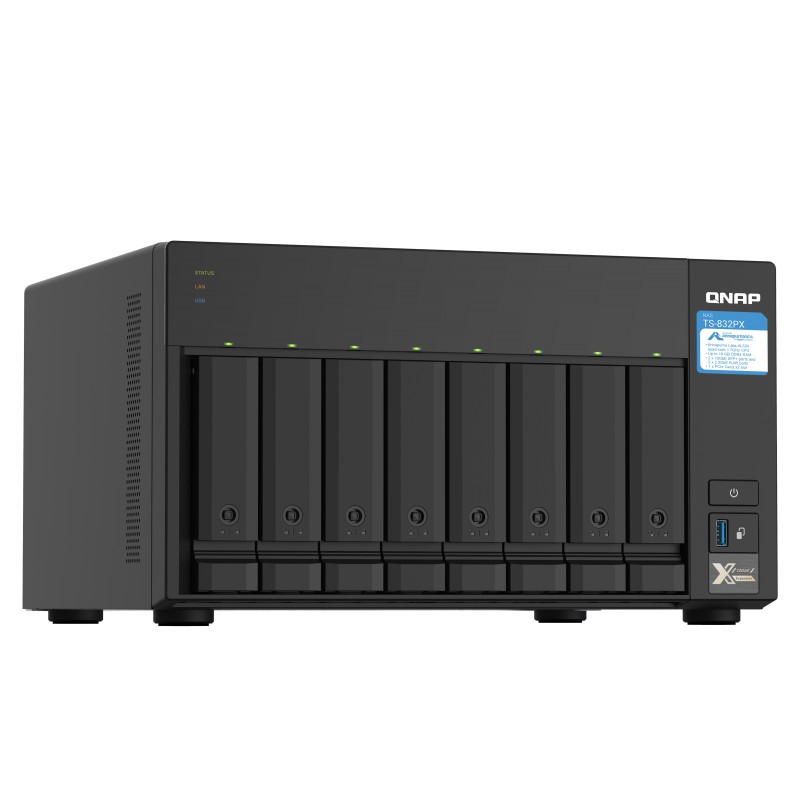 QNAP TS-832PX-4GB RAM 8-Bay NAS Server External Storage Cloud TS832PX