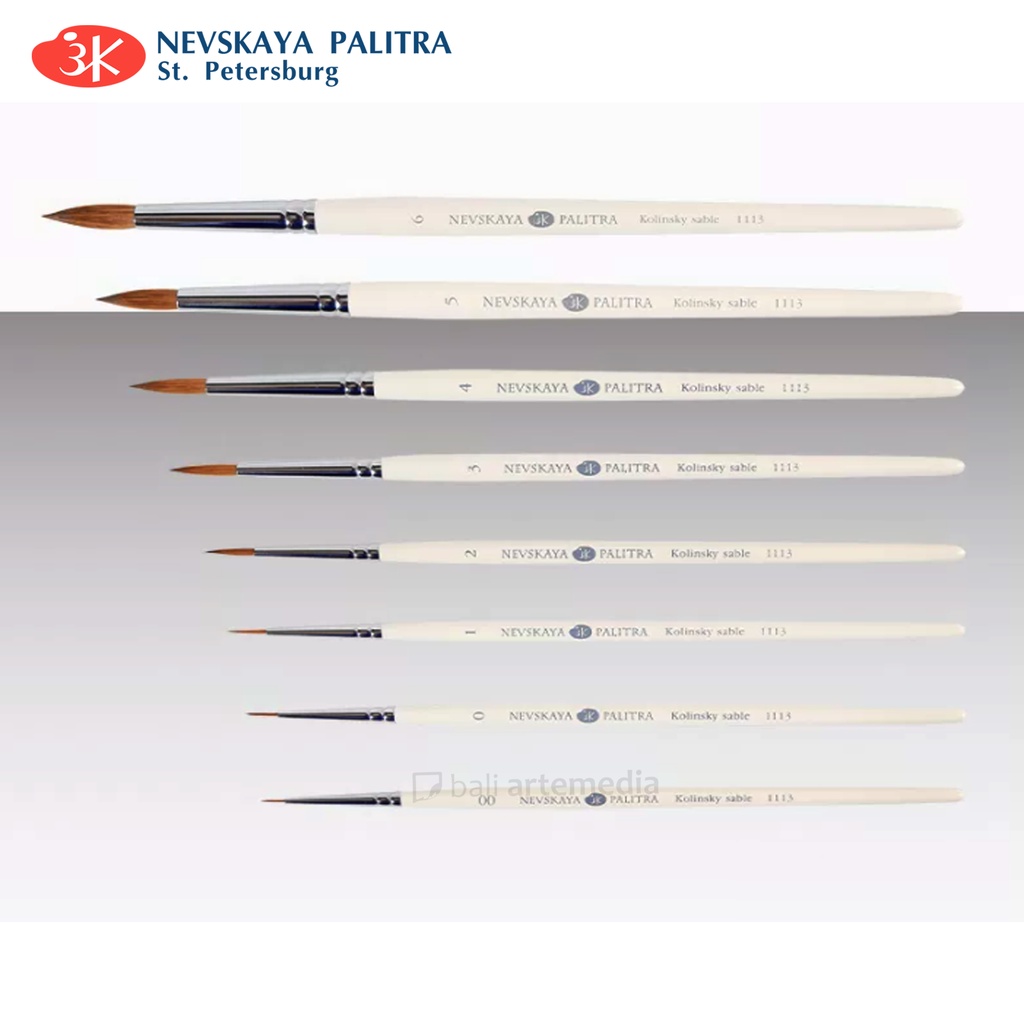 Nevskaya Palitra White Night Pure 100% Natural Kolinsky Brush (2/2)