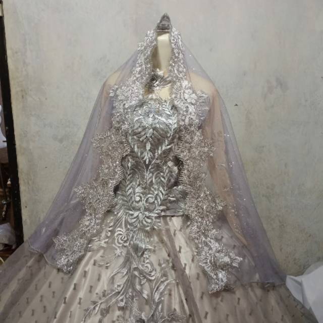 Khusus hijab pengantin/kerudung pengantin(no gaun)