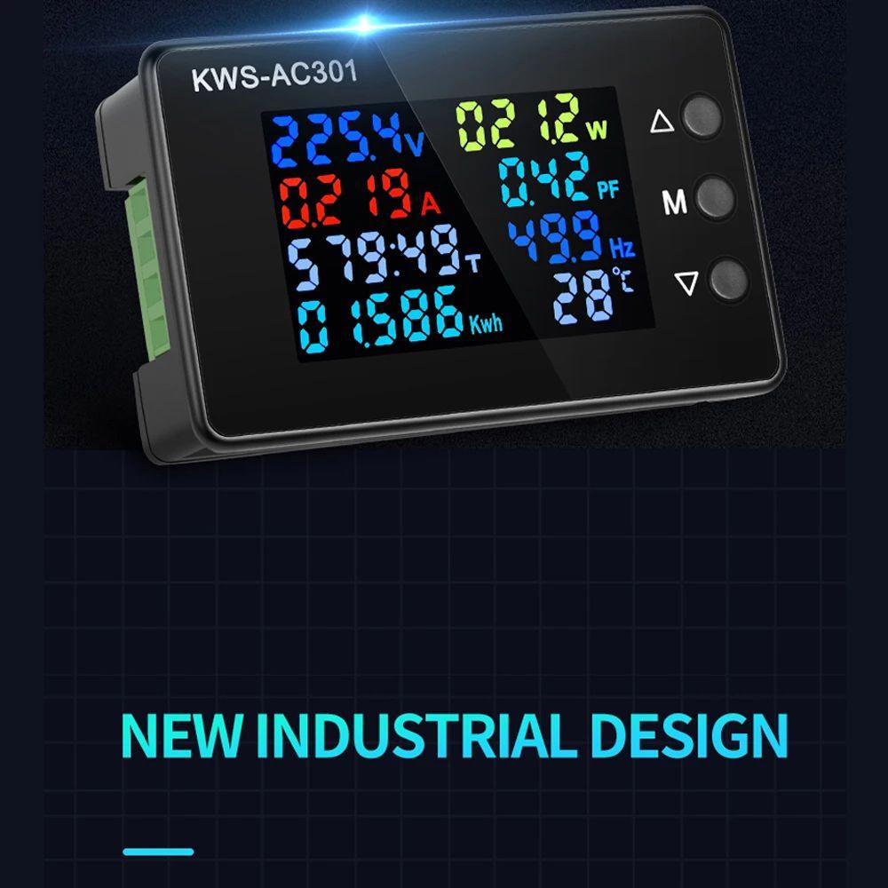 POPULAR Populer Digital Voltmeter Ammeter KWS-AC301 Didedikasikan Detektor Daya Chip 0-100A Power Energy Meter