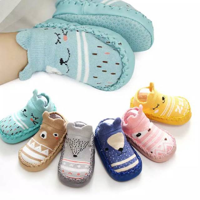 Kaos Kaki Bayi Anti Slip / Baby Socks Shoes / Sepatu Bayi Prewalker / Kaos Kaki Animal