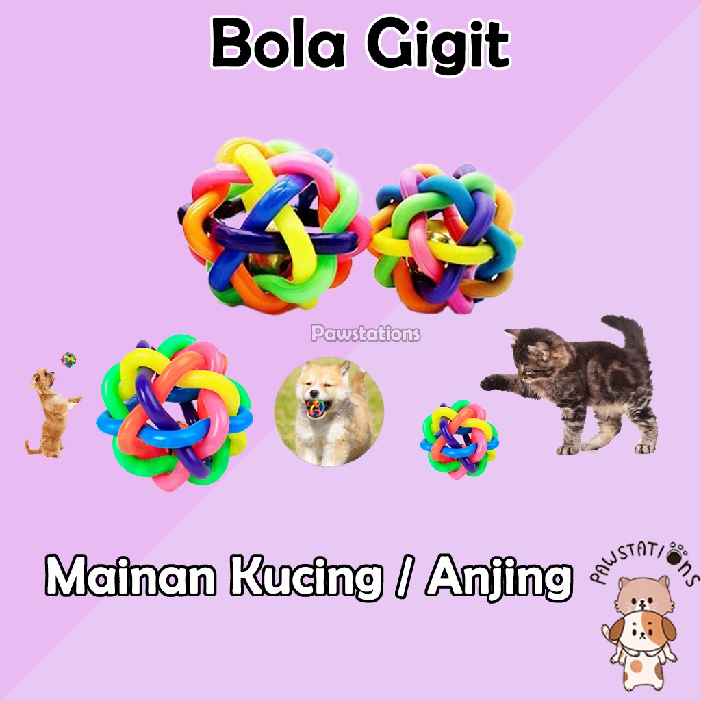 Bola Mainan Anjing Bola Mainan Kucing Bola Karet Bola Gigit Bola Latihan Gigit Anjing dan Kucing