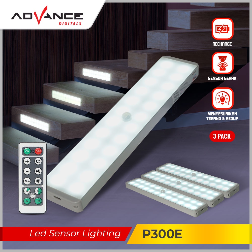 【Garansi 1 Tahun】ADVANCE Touching LED Night Light P300E Smart Night Lamp with Remote USB Charge