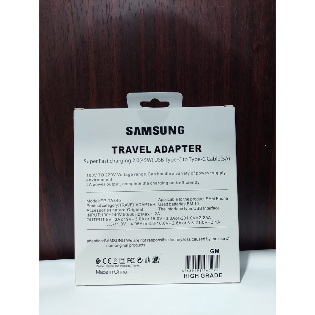 Charger Samsung Note 10 10 Plus A70 A80 3A 25W 45W SUPER FAST Charging Kabel Port Type C to Type C